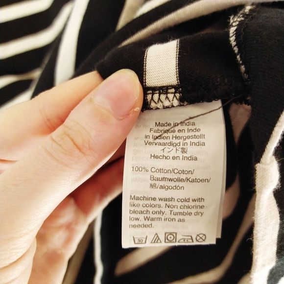 J. Crew Striped Ruffle Black white Chic Dress S - Picture 8 of 10